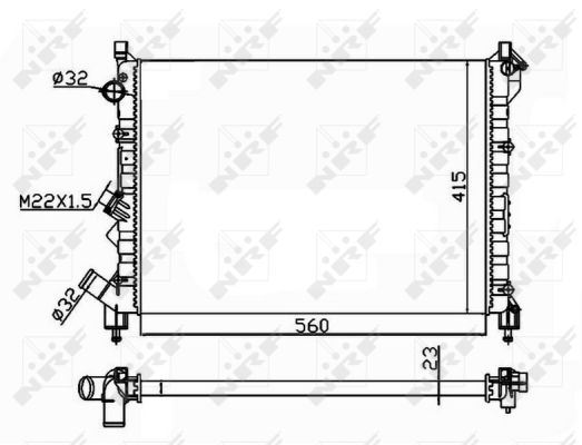 Radiator apa racire motor (transmisie manuala) RENAULT ESPACE III, LAGUNA I 1.6 1.8 2.0 intre 1993-2001