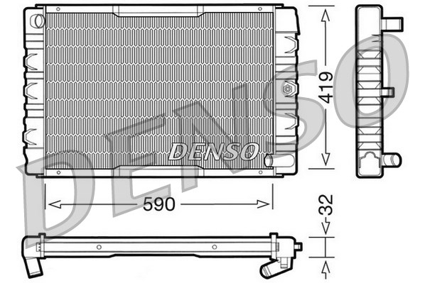 Radiator apa racire motor VOLVO 140, 740, 760, 940, 940 II 2.0 2.4D intre 1968-1998