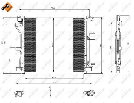 Radiator clima AC cu uscator NISSAN JUKE 1.5D dupa 2010