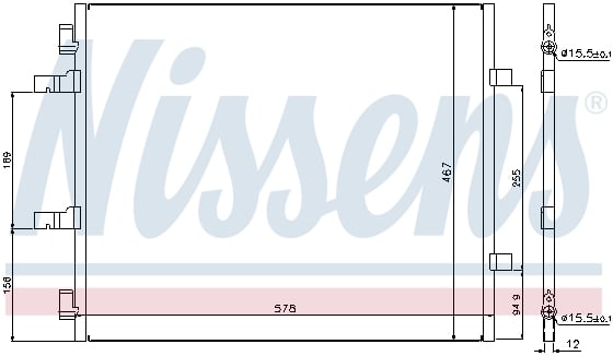 Radiator clima AC cu uscator NISSAN PRIMASTAR; OPEL VIVARO A; RENAULT TRAFIC II 2.0D dupa 2006