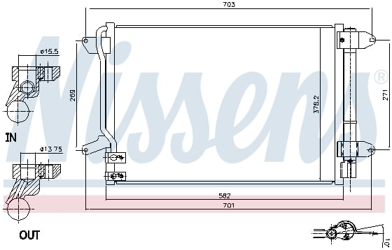 Radiator clima AC cu uscator VW BEETLE, JETTA IV 1.2-2.5 dupa 2010