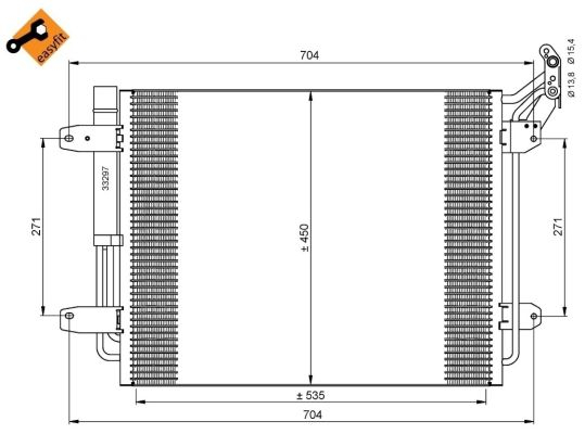 Radiator clima AC cu uscator VW TIGUAN 1.4 2.0 2.0D intre 2007-2018