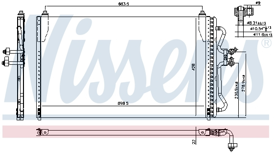 Radiator clima AC FORD MAVERICK; MAZDA TRIBUTE 2.0 2.3 3.0 dupa 2000