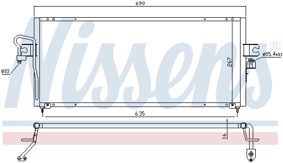 Radiator clima AC NISSAN ALMERA I 1.4 1.6 2.0D intre 1995-2000