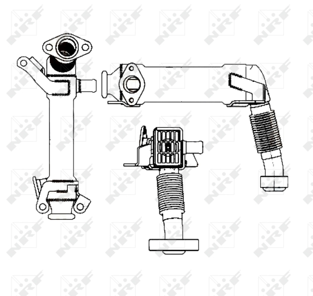 Radiator EGR potrivit BMW Seria 1 (E87), 3 (E46), 3 (E90), 3 (E91), 3 (E92), 3 (E93), 5 (E60), 5 (E61), 7 (E65, E66, E67), X3 (E83) 2.0D 2.5D 3.0D 04.98-12.13