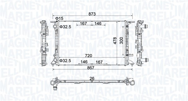 Radiator motor (Automat/Manual) potrivit AUDI A4 ALLROAD B8, A4 B8, A4 B9, A5, Q5; PORSCHE MACAN 1.8-3.0D [2]
