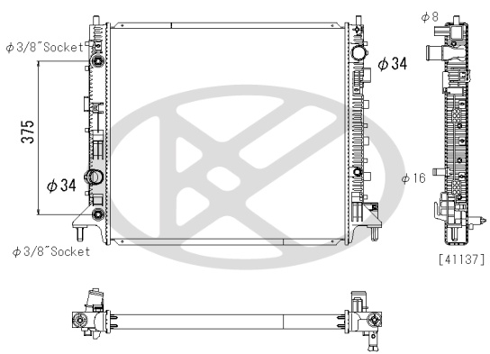 Radiator motor potrivit CHEVROLET CAMARO 6.2 dupa 2015 (automat/manual) [2]