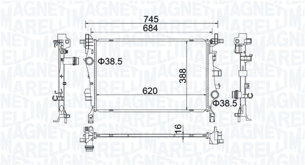 Radiator motor (Automat Manual) potrivit FIAT 500X; JEEP RENEGADE 1.3D-1.6D