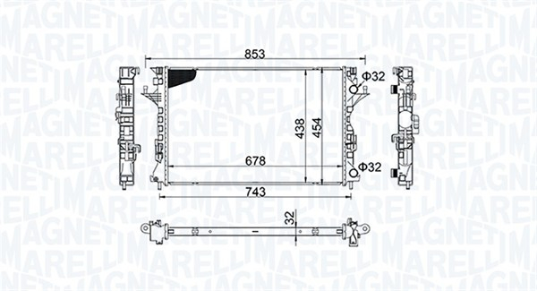 Radiator motor (Automat/Manual) potrivit RENAULT ESPACE IV, LAGUNA II 1.9D/2.0D/2.2D [3]