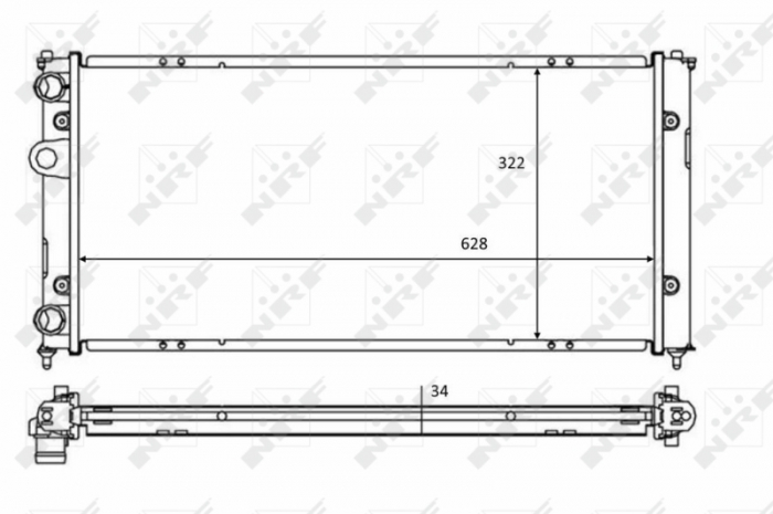 Radiator motor (Automat Manual) potrivit SEAT CORDOBA, CORDOBA VARIO, IBIZA II, INCA; VW CADDY II, CADDY II MINIVAN 1.6 1.9D -01.04