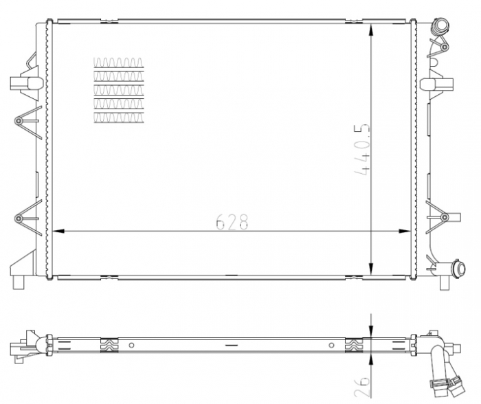 Radiator motor (Automat Manual) potrivit SKODA YETI; VW BEETLE, CADDY ALLTRACK, CADDY ALLTRACK MINIVAN, CADDY IV, CADDY IV MINIVAN, CC B7, GOLF VI, JETTA IV, SCIROCCO III 1.4 2.0D