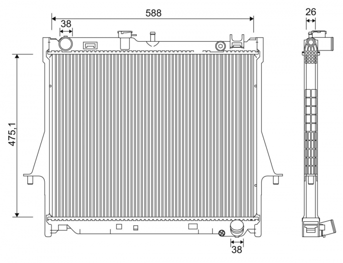 Radiator motor potrivit TOYOTA HILUX VI 2.4D (Automat/Manual) [3]