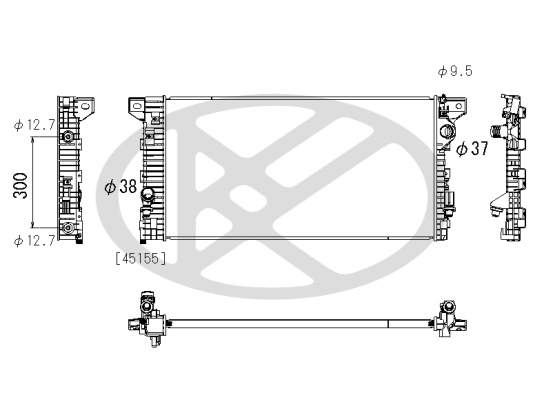 Radiator motor (automat) potrivit Ford F-150 dupa 2014 - 3.5 / 5.0, cutie automat, aluminiu, 880×469×27 mm [2]