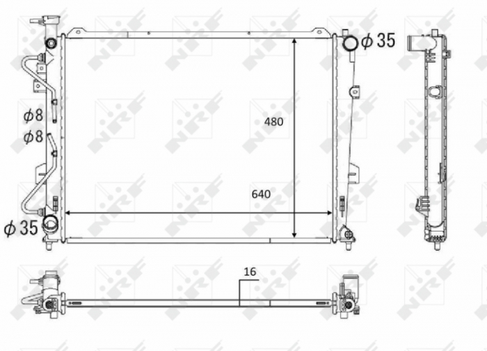 Radiator motor (automat) potrivit kia carens iii 2.0 -03.13