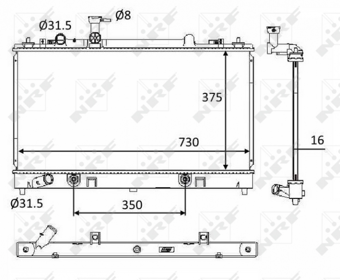 Radiator motor (Automat) potrivit MAZDA 6 2.0 2.3 -08.07