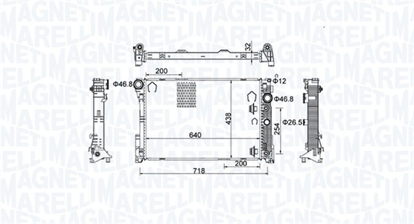 Radiator motor (Automat) potrivit MERCEDES C (C204), C T-MODEL (S204), C (W204), CLS (C218), CLS SHOOTING BRAKE (X218), E (A207), E (C207), E T-MODEL (S212), E (W212), GLK (X204) 1.6-6.2