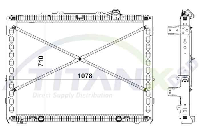 Radiator motor EURO 6 potrivit DAF CF 1DB2022-1NA06-PX-7239 dupa 2013 (cu carcasa) [2]