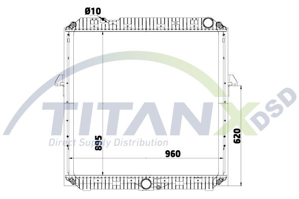 Radiator motor EURO 6 potrivit MERCEDES ACTROS MP4 / MP5, ANTOS, AROCS 471.943-OM936.916 dupa 2011 (cu carcasa) [2]
