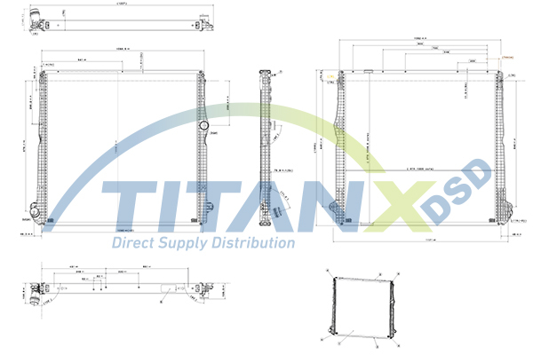 Radiator motor EURO 6 potrivit SCANIA G II, L, P II, R II, S DC07.108-OC13.101 dupa 2016 (cu carcasa, inalt) [2]