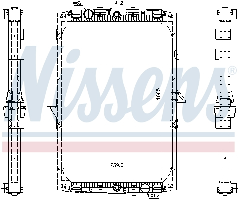 Radiator motor potrivit DAF 95 XF, XF 95 VF390M-XF355M 1997-2006 (cu carcasa) [2]