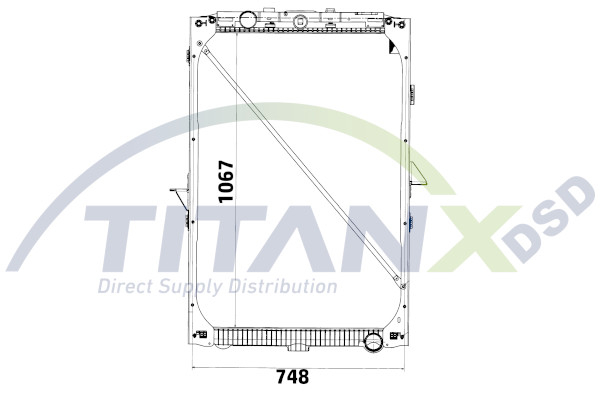 Radiator motor potrivit DAF XF 105 MX300/MX340/MX375 dupa 2005 (cu carcasa) [2]