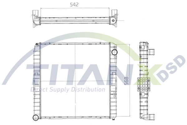 Radiator motor potrivit IVECO EUROCARGO I-III 8060.25R.4200-F4AE0681E 1991-2015 (cu carcasa) [2]