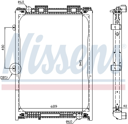 Radiator motor potrivit MAN E2000, F2000 D2840LF20-E2866DF01 dupa 1994 (cu carcasa) [2]