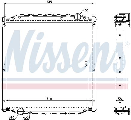 Radiator motor potrivit MAN L2000, M 2000 L, M 2000 M D0824FL01-D0836LFL06 dupa 1993 (cu carcasa) [2]