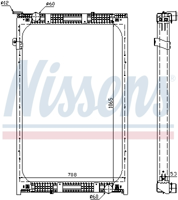 Radiator motor potrivit MERCEDES CITARO 2, CITARO (O 530), INTEGRO (O 550), TOURISMO (O 350), TOURO (O 500), TRAVEGO (O 580); SETRA 400 OM402.970-OM942.911 dupa 1995 (cu carcasa) [2]