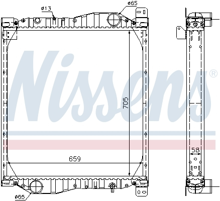Radiator motor potrivit MERCEDES; NEOPLAN; SETRA (cu carcasa) [2]