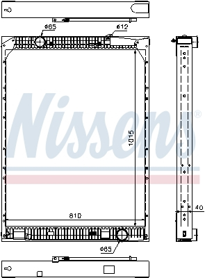 Radiator motor potrivit MERCEDES TOURO (O 500), TRAVEGO (O 580); SETRA 400 OM457.915-OM542.966 dupa 1999 (cu carcasa) [2]