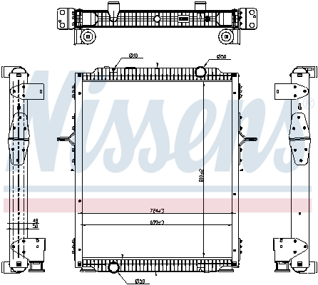 Radiator motor potrivit RVI C, D, T; VOLVO FE II D7E240-G9K320 dupa 2012 (cu carcasa) [2]
