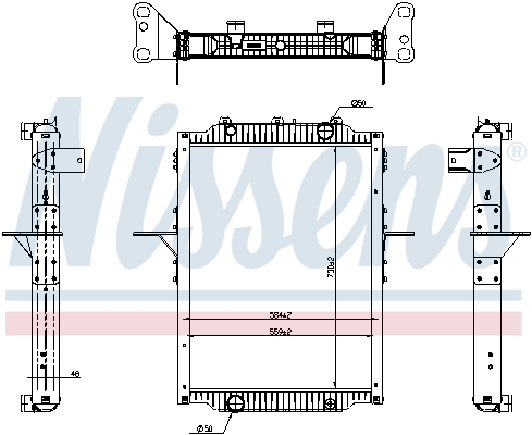 Radiator motor potrivit RVI D; VOLVO FL III D5K210-DTI8-122HR dupa 2013 (cu carcasa) [2]