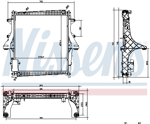 Radiator motor potrivit RVI MASCOTT; RENAULT MASTER PRO DXi3-ZD3A604 2004-2013 (cu carcasa) [2]