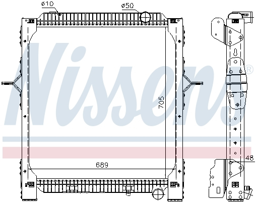 Radiator motor potrivit RVI PREMIUM 2; VOLVO FE, FE II; AUTOSAN A12 D7E240-ISBE4300 dupa 2005 (cu carcasa) [2]
