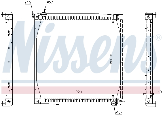 Radiator motor potrivit SCANIA 4 DC11.01-DT12.08 1995-2008 (cu carcasa) [2]