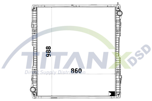Radiator motor potrivit SCANIA P I, R I, T DC11.08-DT16.08 2004-2019 (cu carcasa) [2]