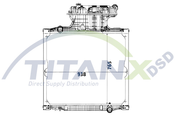 Radiator motor potrivit MAN TGA, TGS I, TGX I D0836LF41-D2876LF25 dupa 1999 (cu carcasa, scazut) [2]
