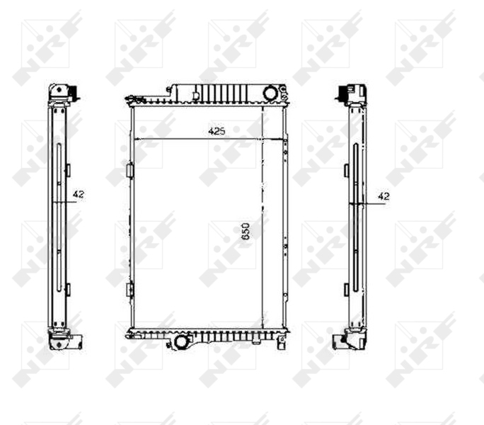 Radiator motor (cu elemente montaj) potrivit BMW Seria 5 (E34) 2.5D