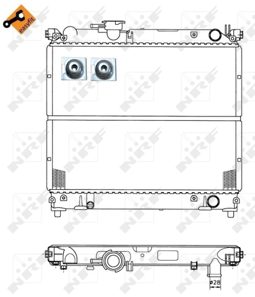 Radiator motor (cu elemente montaj) potrivit suzuki vitara 1.6