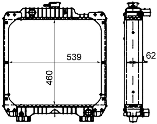 Radiator motor potrivit CASE IH JX; NEW HOLLAND TD 8035.25-NEF4(F4GE0454A) dupa 2002 (cu rama) [4]