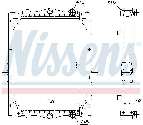 Radiator motor (cu rama) potrivit DAF LF 45, LF 55 CE136C-GR184S1 01.01- [3]