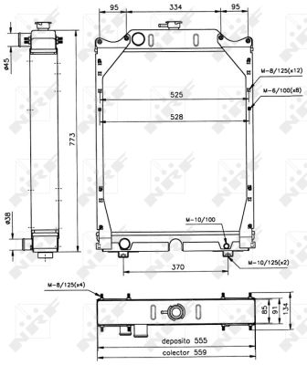 Radiator motor potrivit FIAT F 8065.05.000-8065.25.010 1990-1996 (cu rama) [2]