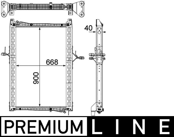 Radiator motor potrivit MAN TGL I, TGM I D0836LFL40-D0836LFLAN 2005-2022 (cu rama) [3]