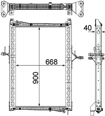Radiator motor potrivit MAN TGL I, TGM I D0836LFL40-D0836LFLAN 2005-2022 (cu rama) [4]
