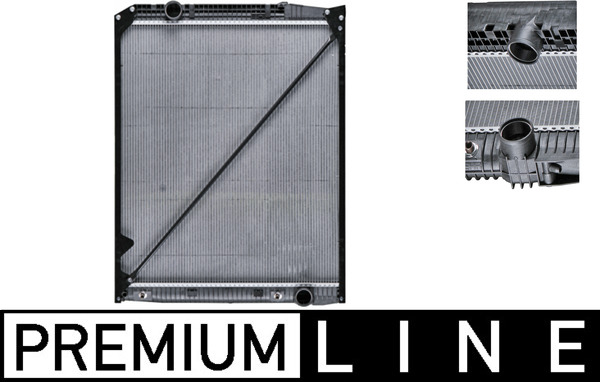 Radiator motor (cu rama) potrivit MERCEDES ACTROS, ACTROS MP2   MP3, ZETROS OM541.920-OM926.947 04.96-