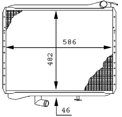 Radiator motor potrivit MERCEDES UNIMOG OM353.958-OM366.956 dupa 1977 (cu rama) [4]