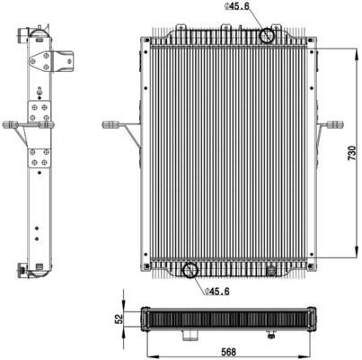 Radiator motor potrivit RVI D; VOLVO FL III D5K210-DTI8-122HR dupa 2013 (cu rama) [4]