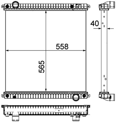 Radiator motor (fara cadru) potrivit IVECO EUROCARGO I-III, EUROCARGO IV, EUROCARGO V F4AE0481A-F4BE0611A 09.00- [4]