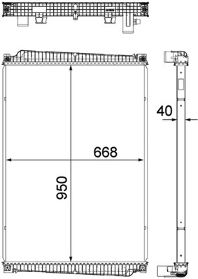 Radiator motor potrivit MAN TGL I, TGM I D0836LFL40-D0836LFLAP 2005-2022 (fara cadru) [4]